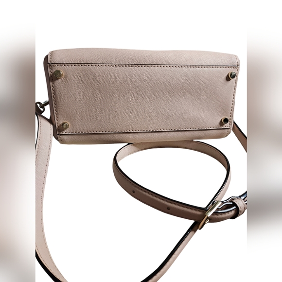 NWOT Kate Spade Blush Pink Crosshatch Leather Satchel Handbag w/ Crossbody Strap - Picture 7 of 16